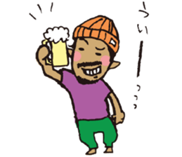 Hat and Beard sticker #13646347