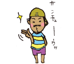 Hat and Beard sticker #13646349