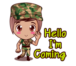 Grace The Cute Soldier sticker #13646678