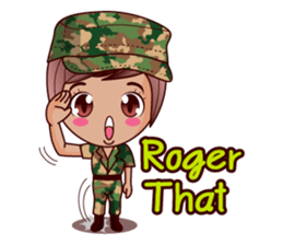 Grace The Cute Soldier sticker #13646682