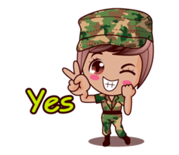 Grace The Cute Soldier sticker #13646683