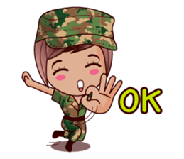 Grace The Cute Soldier sticker #13646684