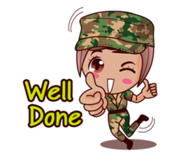 Grace The Cute Soldier sticker #13646685