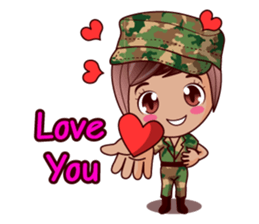 Grace The Cute Soldier sticker #13646687
