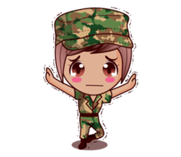 Grace The Cute Soldier sticker #13646692