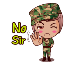 Grace The Cute Soldier sticker #13646693