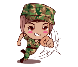 Grace The Cute Soldier sticker #13646694