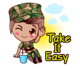 Grace The Cute Soldier sticker #13646696