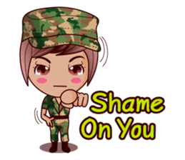 Grace The Cute Soldier sticker #13646698