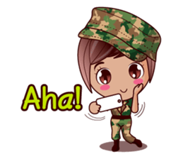 Grace The Cute Soldier sticker #13646699