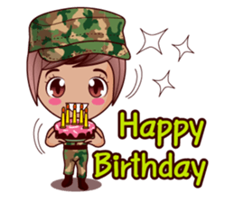 Grace The Cute Soldier sticker #13646710