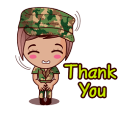Grace The Cute Soldier sticker #13646714