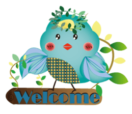 Happy Bird place sticker #13648876