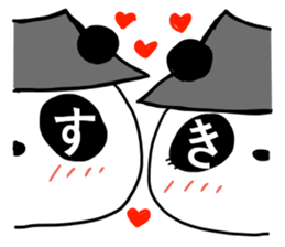 hat panda with Friend sticker #13649166