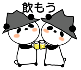 hat panda with Friend sticker #13649167