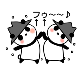 hat panda with Friend sticker #13649171