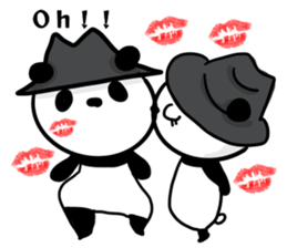 hat panda with Friend sticker #13649174