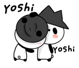 hat panda with Friend sticker #13649175