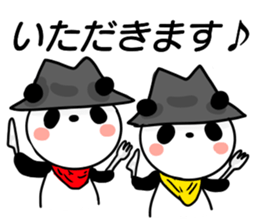 hat panda with Friend sticker #13649176