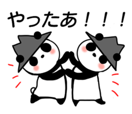 hat panda with Friend sticker #13649177