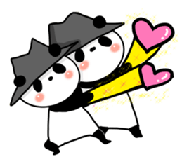 hat panda with Friend sticker #13649179