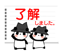 hat panda with Friend sticker #13649199