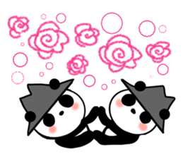 hat panda with Friend sticker #13649205