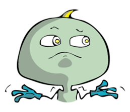 Ahoge Green Alien sticker #13649492