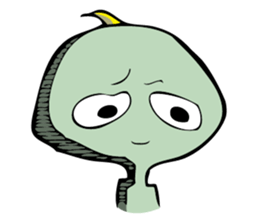 Ahoge Green Alien sticker #13649493