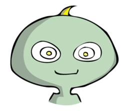Ahoge Green Alien sticker #13649505
