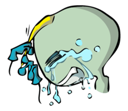 Ahoge Green Alien sticker #13649507