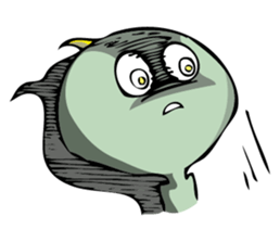 Ahoge Green Alien sticker #13649520