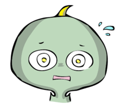 Ahoge Green Alien sticker #13649525