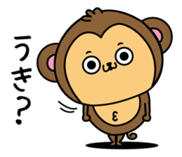 Monkey of onomatopoeia sticker #13649710