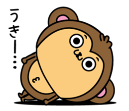 Monkey of onomatopoeia sticker #13649712