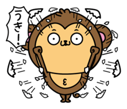 Monkey of onomatopoeia sticker #13649718