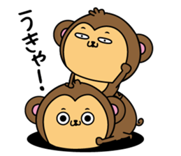 Monkey of onomatopoeia sticker #13649721