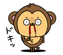 Monkey of onomatopoeia sticker #13649724