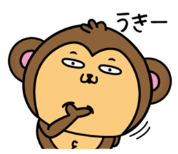 Monkey of onomatopoeia sticker #13649730