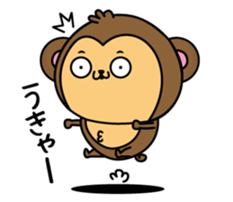 Monkey of onomatopoeia sticker #13649731
