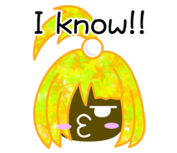 JUST YELLOW GIRL (English) sticker #13649871