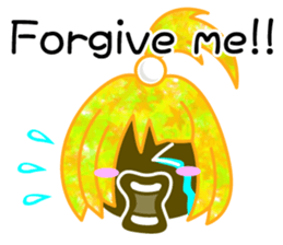 JUST YELLOW GIRL (English) sticker #13649873