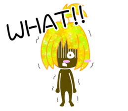 JUST YELLOW GIRL (English) sticker #13649875