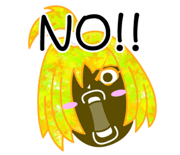 JUST YELLOW GIRL (English) sticker #13649876