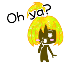 JUST YELLOW GIRL (English) sticker #13649877