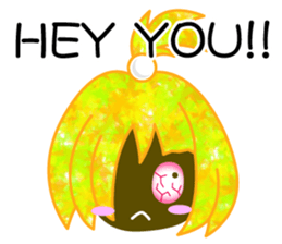 JUST YELLOW GIRL (English) sticker #13649879