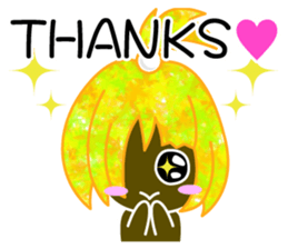 JUST YELLOW GIRL (English) sticker #13649881