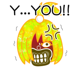 JUST YELLOW GIRL (English) sticker #13649882