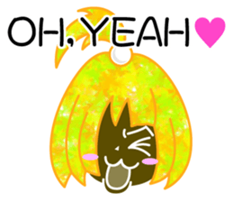 JUST YELLOW GIRL (English) sticker #13649885