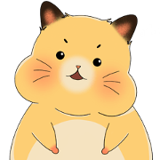 สติ๊กเกอร์ไลน์ Mochi Mochi Kinkuma Hamster (Eng Ver.)